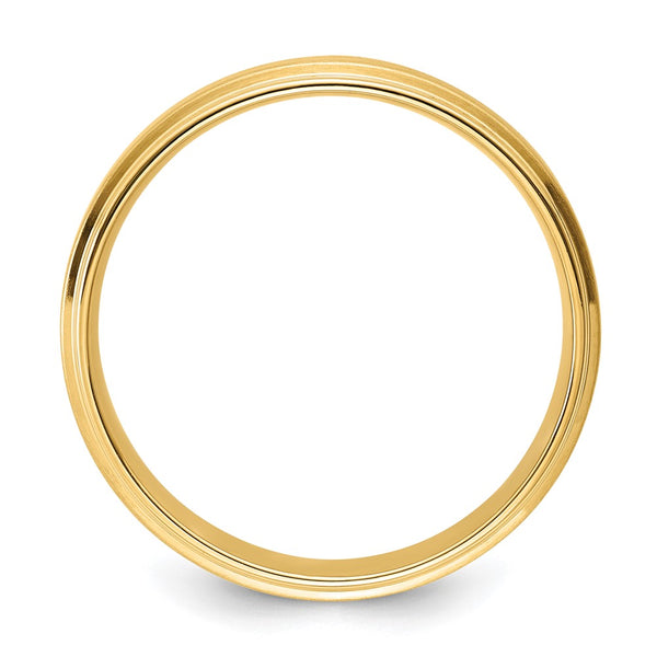 14K Yellow Gold 6mm Comfort Fit Wedding Band - Size 11