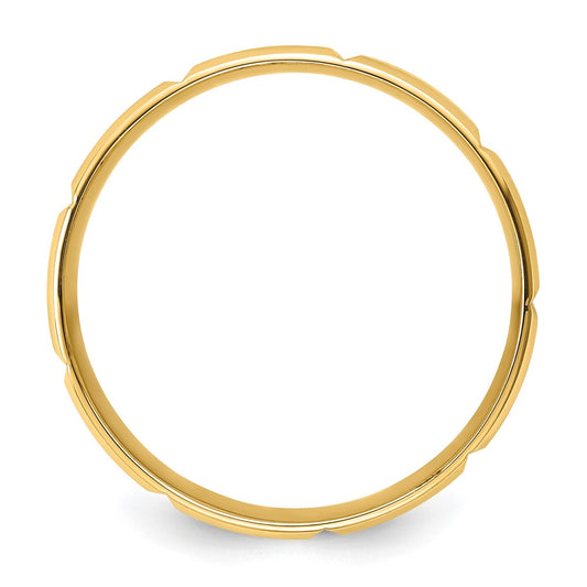 Exclusive 14K Yellow Gold 6mm Lightweight Wedding Band - Stylish Comfort Fit