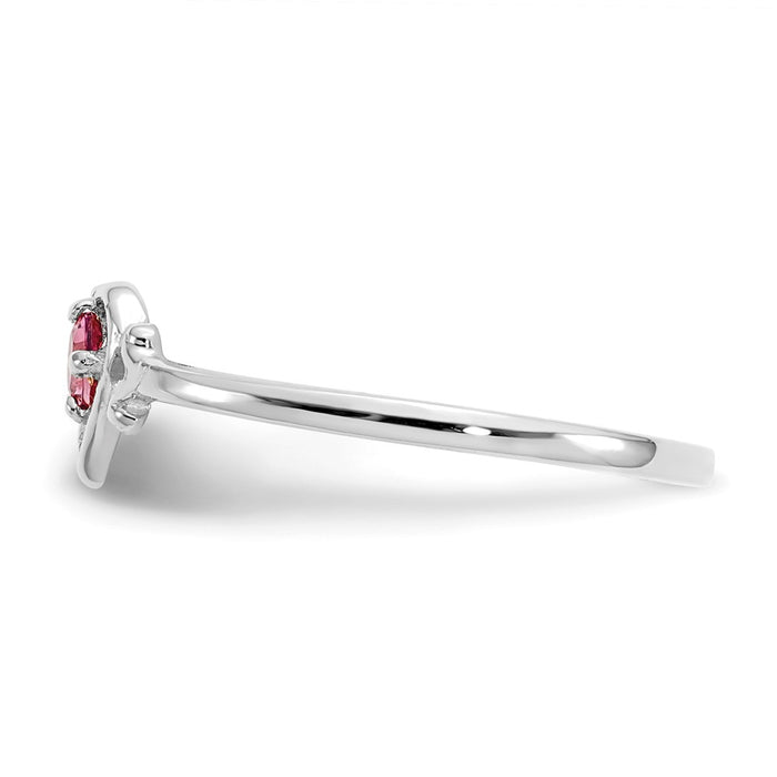 Shop Exclusive 14K White Gold Heart Ring with Pink Tourmaline - Luxury Style-3