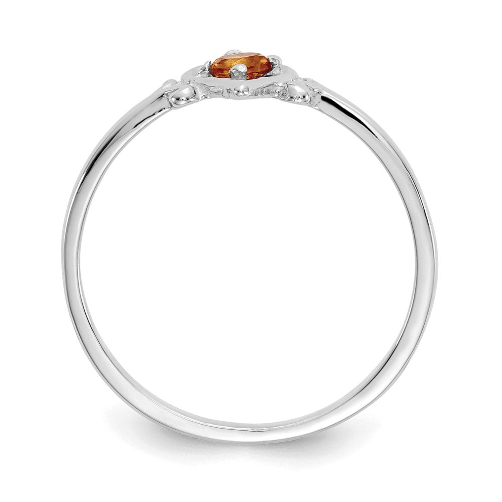 Buy Exclusive 14K White Gold Heart Ring with Citrine - Stylish & Affordable