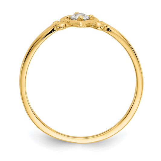 Shop Exclusive 14K Gold Heart Ring with Aquamarine - Affordable Luxury Jewelry