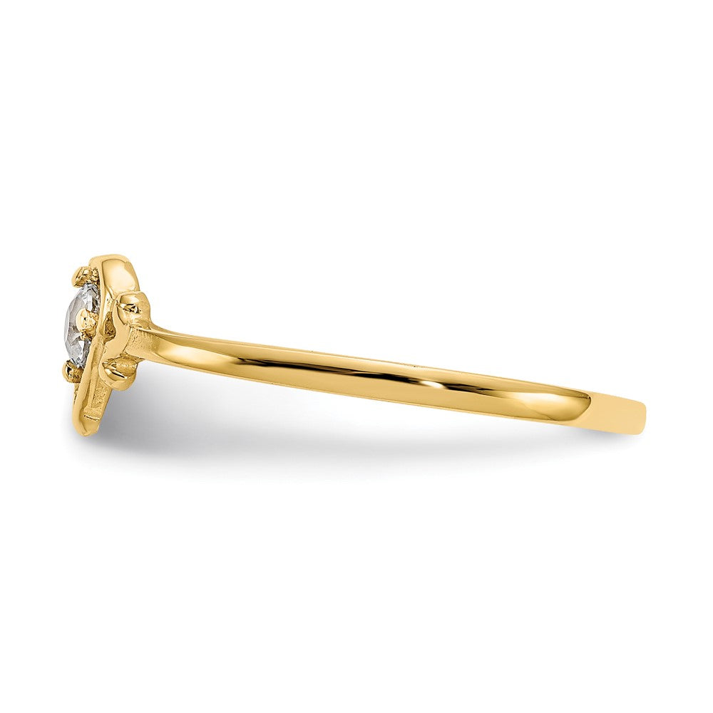 Shop Exclusive 14K Gold Heart Ring with Aquamarine - Affordable Luxury Jewelry