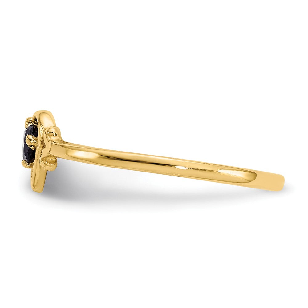 Buy 14K Gold Heart Ring with Sapphire Birthstone - Stylish & Affordable Elegance