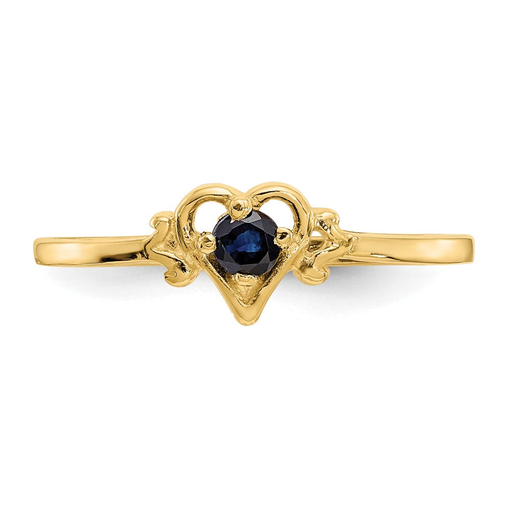 Buy 14K Gold Heart Ring with Sapphire Birthstone - Stylish & Affordable Elegance