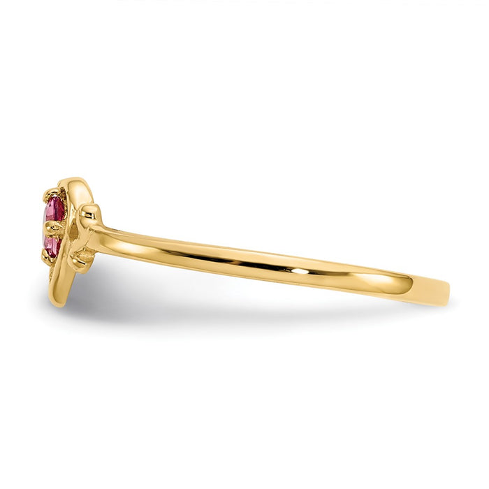 Shop 14K Pink Tourmaline Heart-Shaped Ring | Stylish Birthstone Jewelry-3