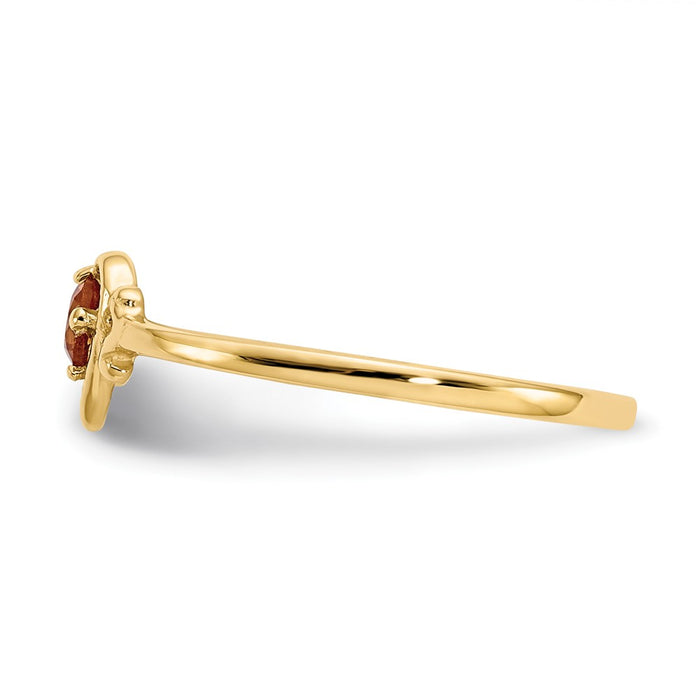 Shop 14K Gold Heart Ring with Citrine Birthstone - Stylish and Affordable Luxury-3