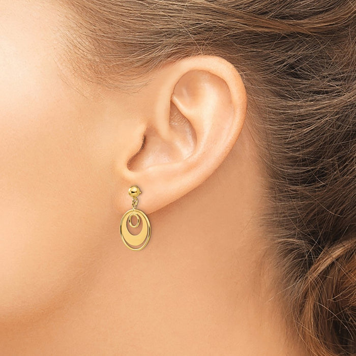 Exclusive 14K Gold Circle Stud Earrings - Stylish & Affordable Luxury Jewelry-3