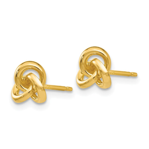14K Gold Trinity Knot Earrings