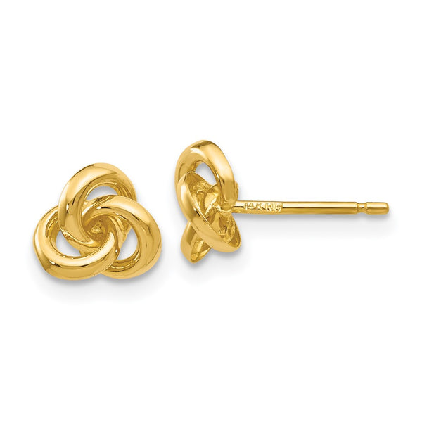 14K Gold Trinity Knot Earrings