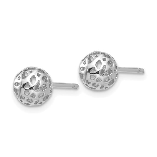 Buy 14K White Gold Elegant Ball Stud Earrings - Stylish, High-Quality Value