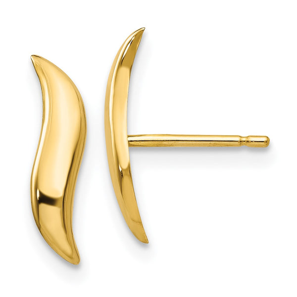 14K Gold Polished Fancy Stud Earrings - Style GR1-1016018