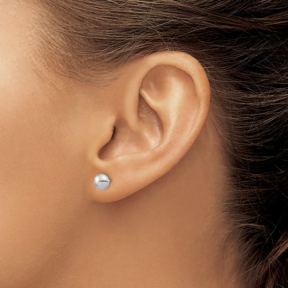 Buy Stylish 14K White Gold Button Post Earrings | Polished & Affordable Luxury