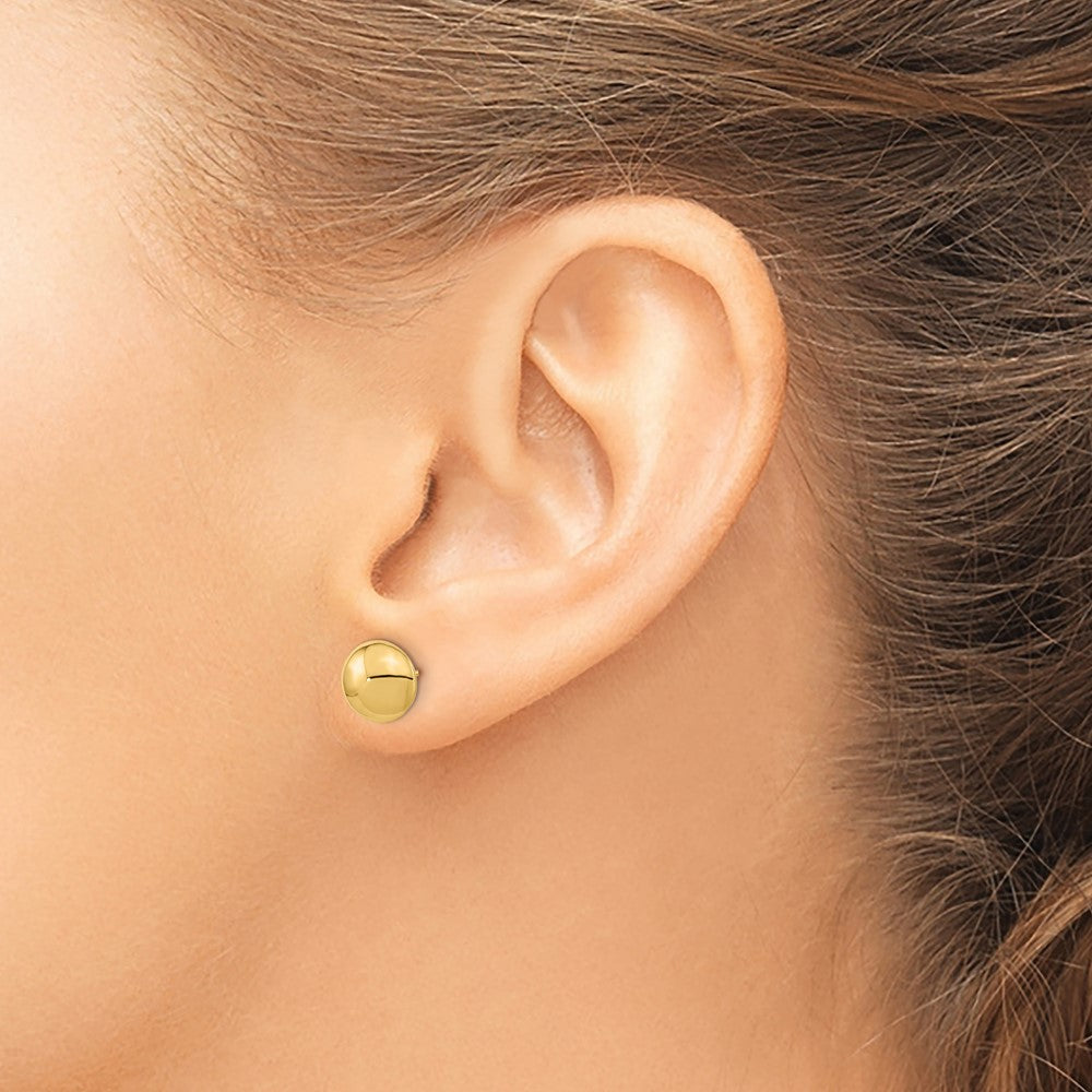 Buy Stylish 14K Gold Polished Button Stud Earrings - Affordable Luxury Jewelry