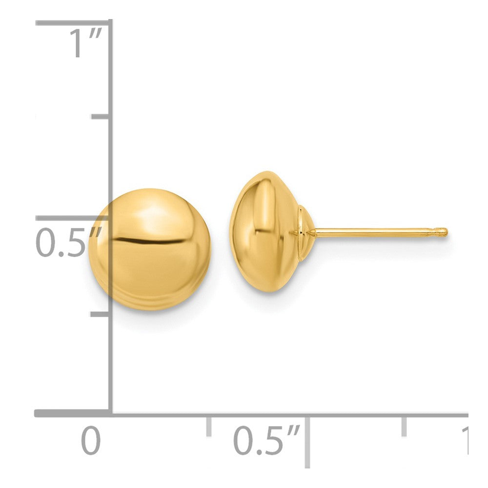 Buy Stylish 14K Gold Polished Button Stud Earrings - Affordable Luxury Jewelry