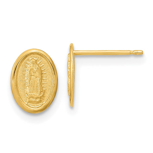 Buy Exclusive 14K Gold Our Lady of Guadalupe Stud Earrings - Stylish & Affordable