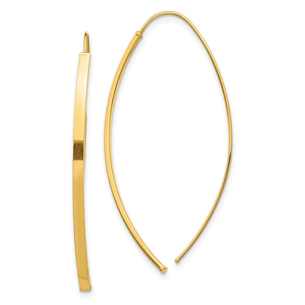 14K Gold Threader Dangle Earrings