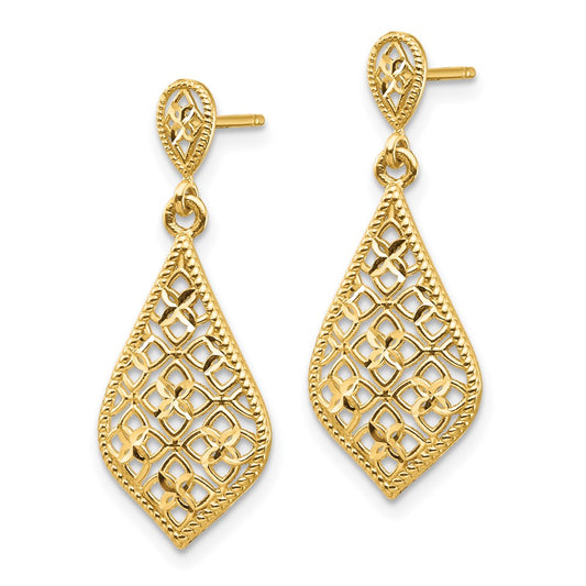 Buy 14K Elegant Dangle Post Earrings - Stylish Design, Affordable Luxury!