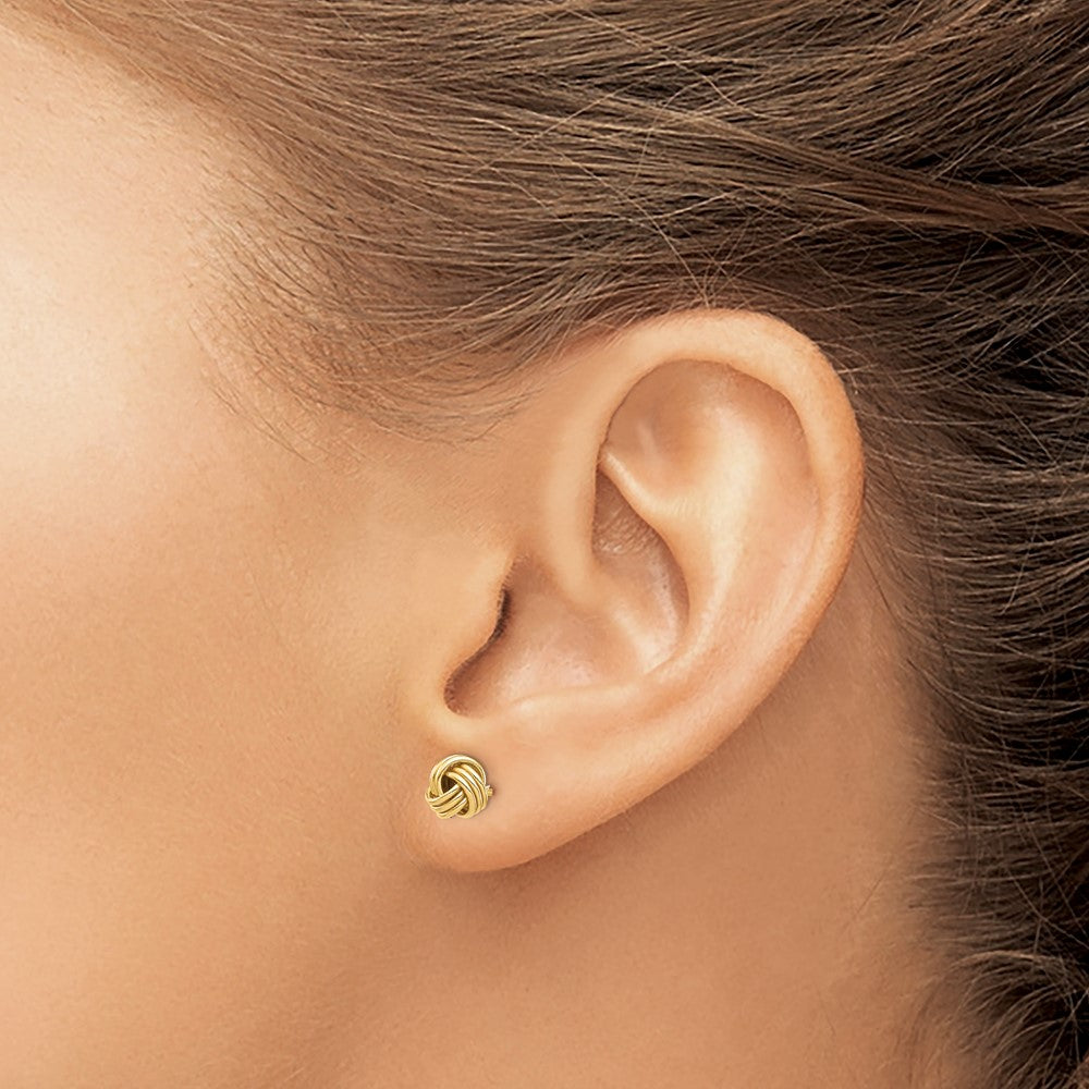 Buy Stylish 14K Gold Love Knot Stud Earrings - .85mm, Luxury and Value!