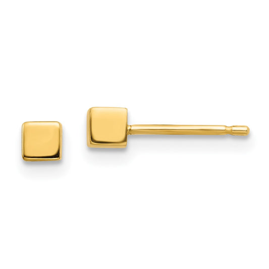 High-quality 14K Gold Square Stud Earrings - Stylish & Affordable Luxury