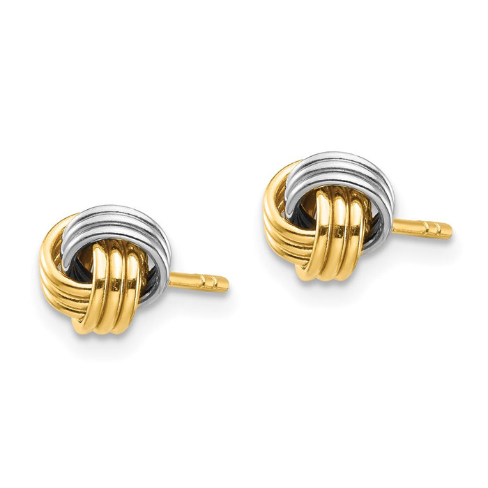 Shop Luxury 14K White Gold Rhodium-Plated Love Knot Stud Earrings - Stylish Design-2