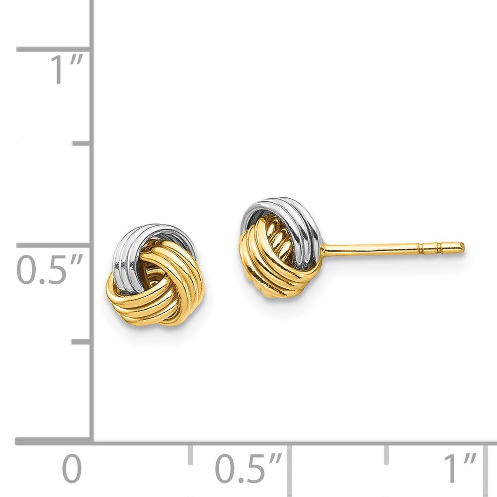 Shop Luxury 14K White Gold Rhodium-Plated Love Knot Stud Earrings - Stylish Design