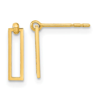 Shop Stylish 14K Gold Polished Open Rectangle Drop Earrings - Exclusive Value!