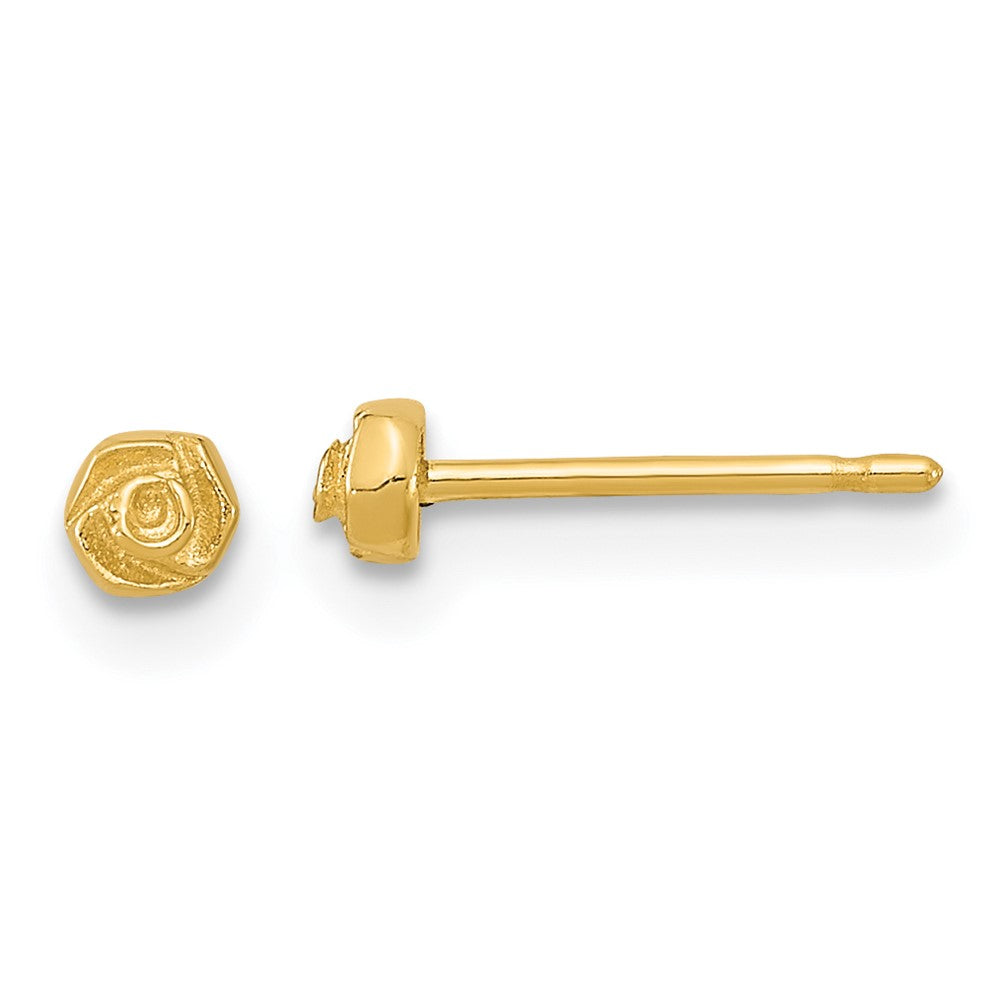 Exclusive 14K Rose Gold Polished Stud Earrings - Stylish Luxury at Great Value