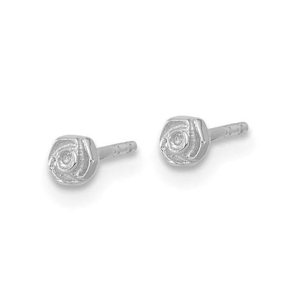 14K Polished Rose Gold Post Earrings