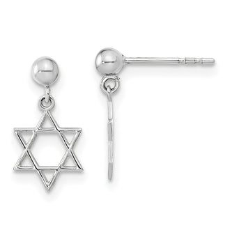 Shop Stylish 14K Gold Polished Star of David Dangle Earrings - Exclusive Design
