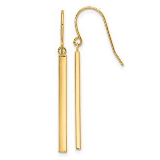 Buy Designer 14K Gold Bar Drop Earrings - Stylish, Lightweight, Affordable