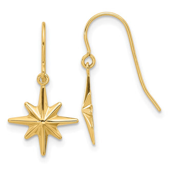 Shop Stylish 14K Gold Star Dangle Earrings - High-Quality and Affordable Design