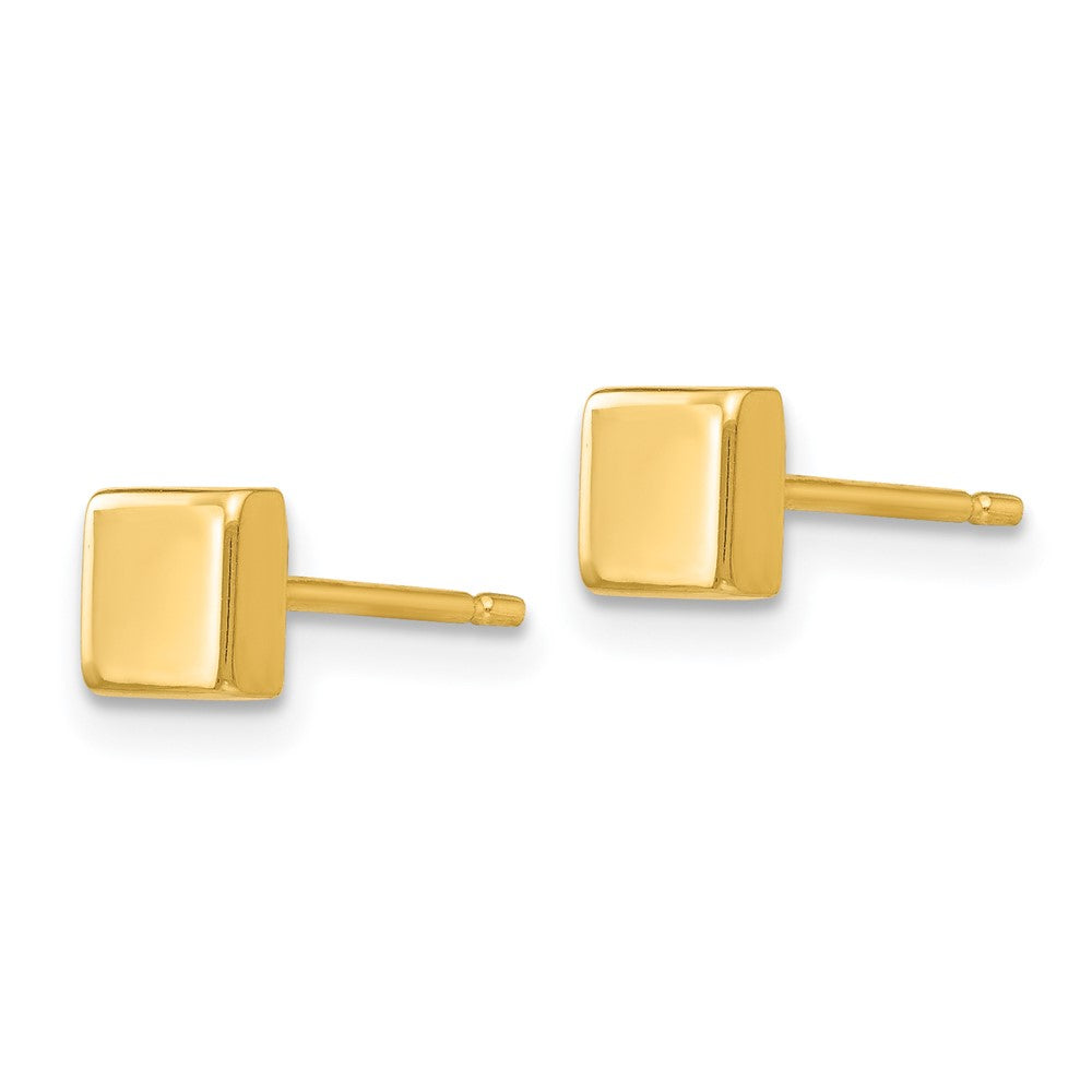 Shop 14K Gold Polished Square Post Earrings - Stylish & Affordable Luxury