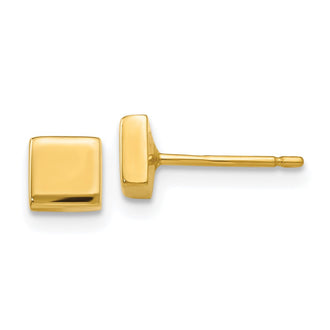 Shop 14K Gold Polished Square Post Earrings - Stylish & Affordable Luxury