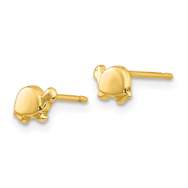 14K Gold Mini Turtle Stud Earrings - Style GR1-1020820