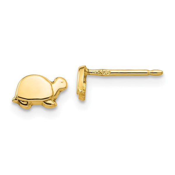 14K Gold Mini Turtle Stud Earrings - Style GR1-1020820