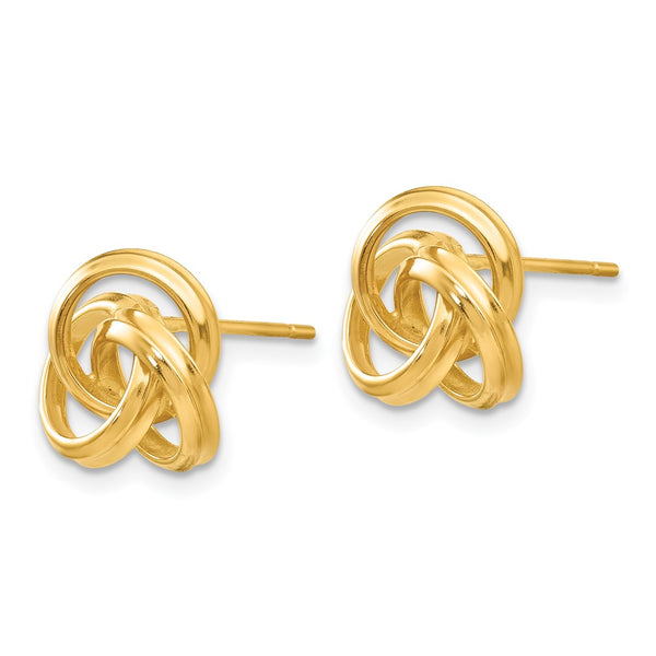 14K Gold Polished Love Knot Stud Earrings - Picks