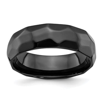 Exclusive 7mm Black Zirconium Chisel Band - Stylish & Durable Design