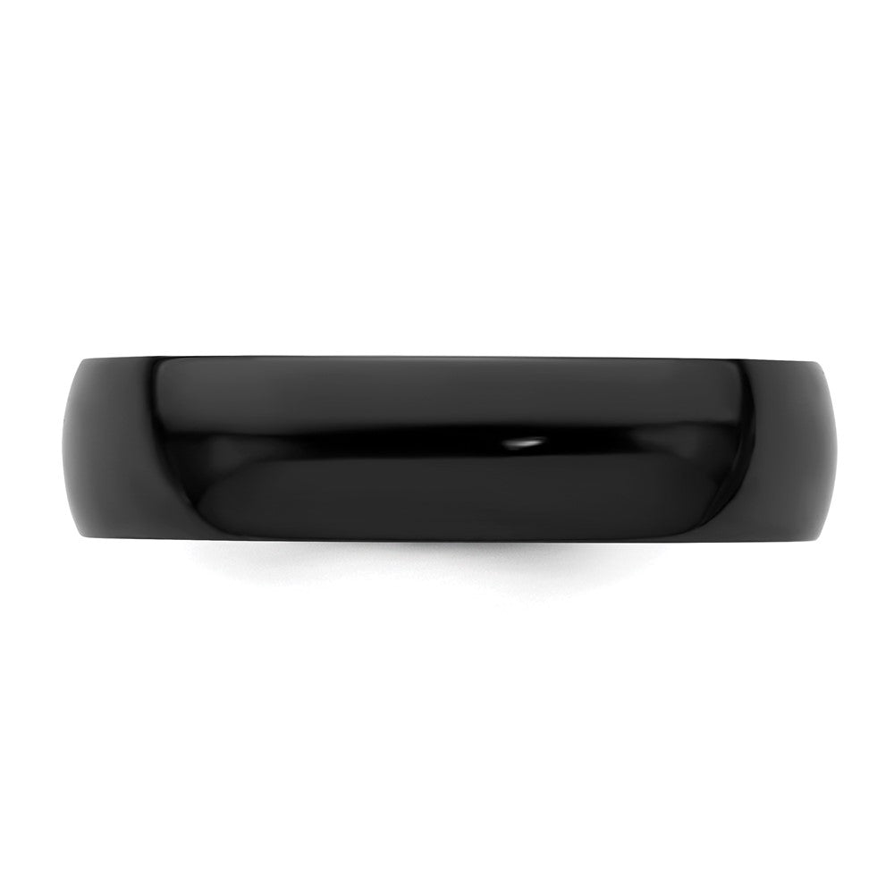 High-Quality 6mm Polished Black Zirconium Chisel Band | Stylish & Affordable