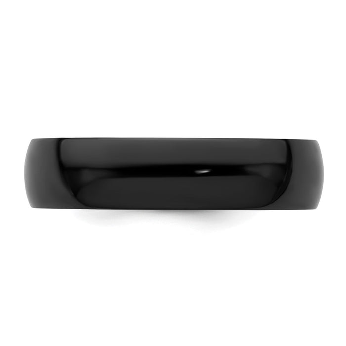High-Quality 6mm Polished Black Zirconium Chisel Band | Stylish & Affordable-3