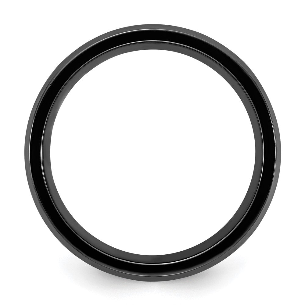 Buy Stylish 8mm Black Zirconium Chisel Band - High-Quality & Affordable Design
