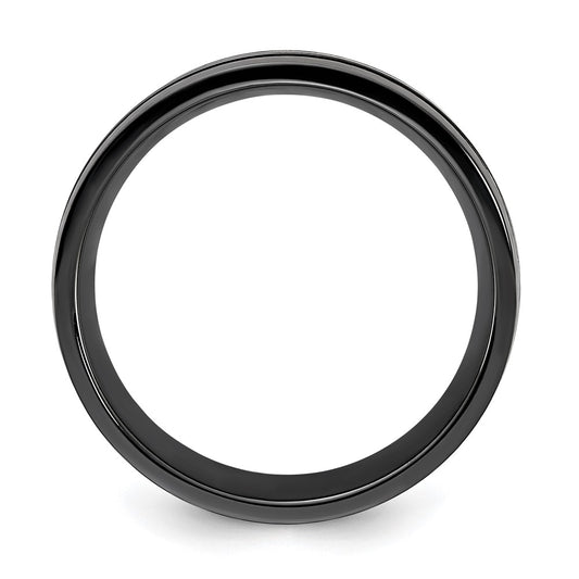 Buy Exclusive 8.00mm Black Zirconium Band with Rose IP Finish | Luxury Style