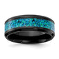 Buy Exclusive 8.00mm Blue Opal Inlay Black Zirconium Band - Stylish & Durable-5